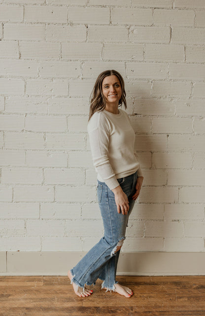 SADIE TEXTURED LIGHTWEIGHT SWEATER 3 COLOR OPTIONS