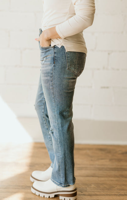 TIMARA VINTAGE WASHED STRAIGHT LEG JEANS