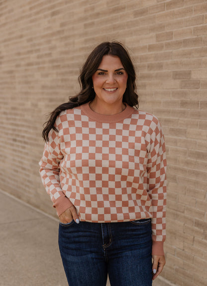 TENA CHECKERED SWEATER 3 COLOR OPTIONS