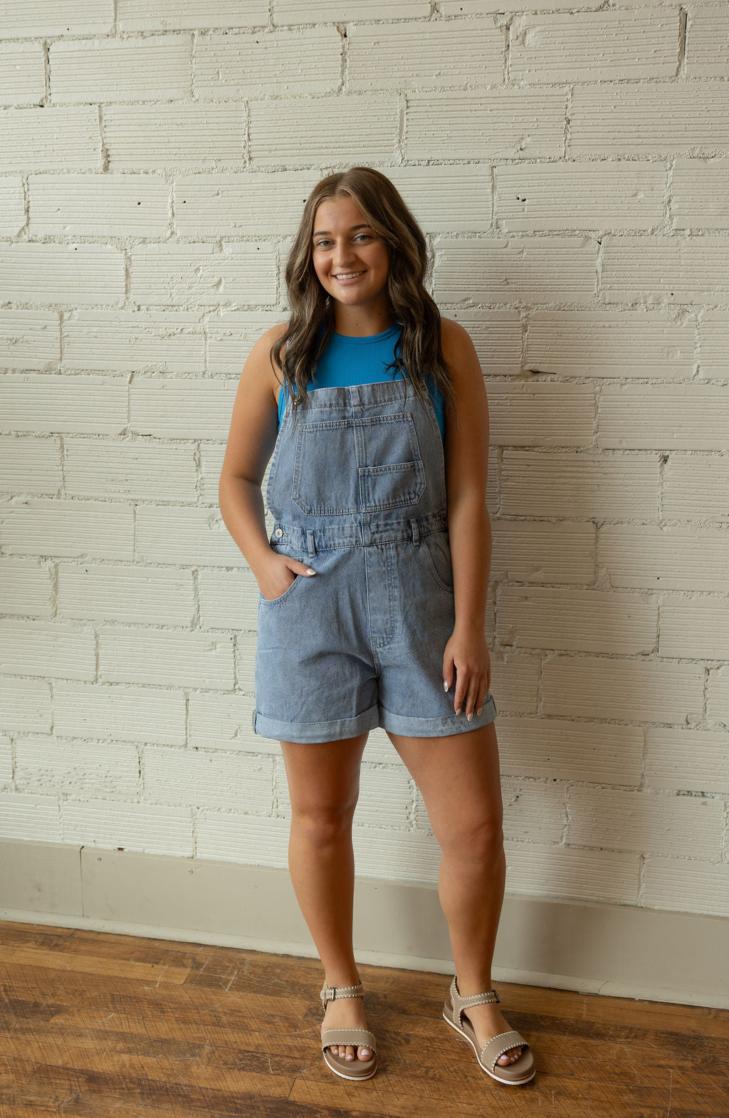 LONI DENIM SHORTALL BY IVY & CO