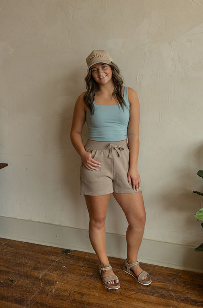 JINA SAND COLORED COMFY SHORTS