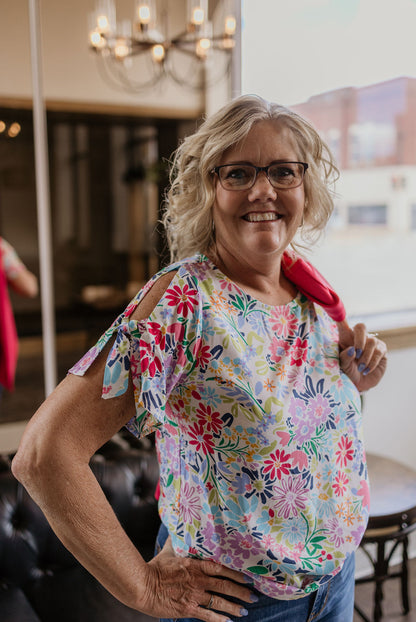 PAYTON FLORAL COLORFUL BLOUSE