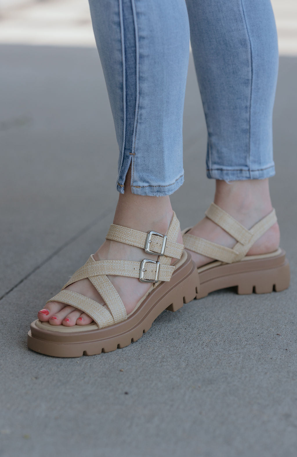 CLARE GLADIATOR RUBBER SOLE SANDALS