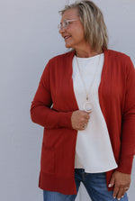 CHARLEE OPEN FRONT TEACHER CARDIGAN MULTIPLE COLOR OPTIONS