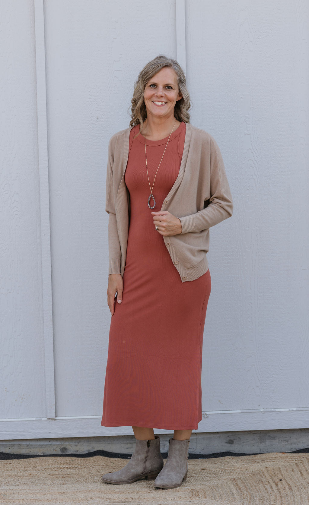 KAYSIE RIBBED MAXI DRESS 2 COLOR OPTIONS