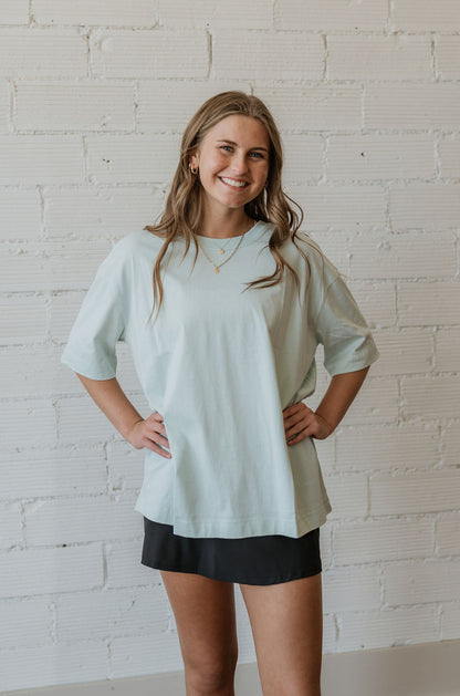 MADDIE MINT OVERSIZED BASIC TOP BY IVY & CO