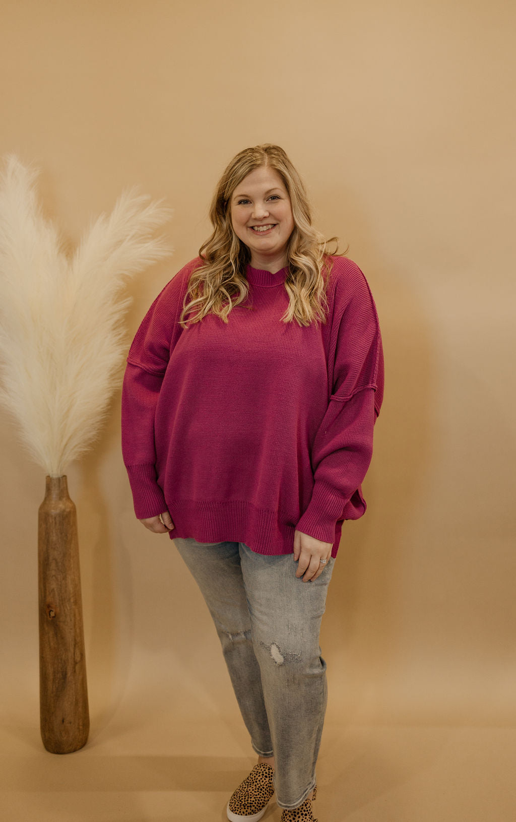 NANCI OVERSIZED SWEATER 2 COLOR OPTIONS AVAILABLE IN CURVY & REGULAR