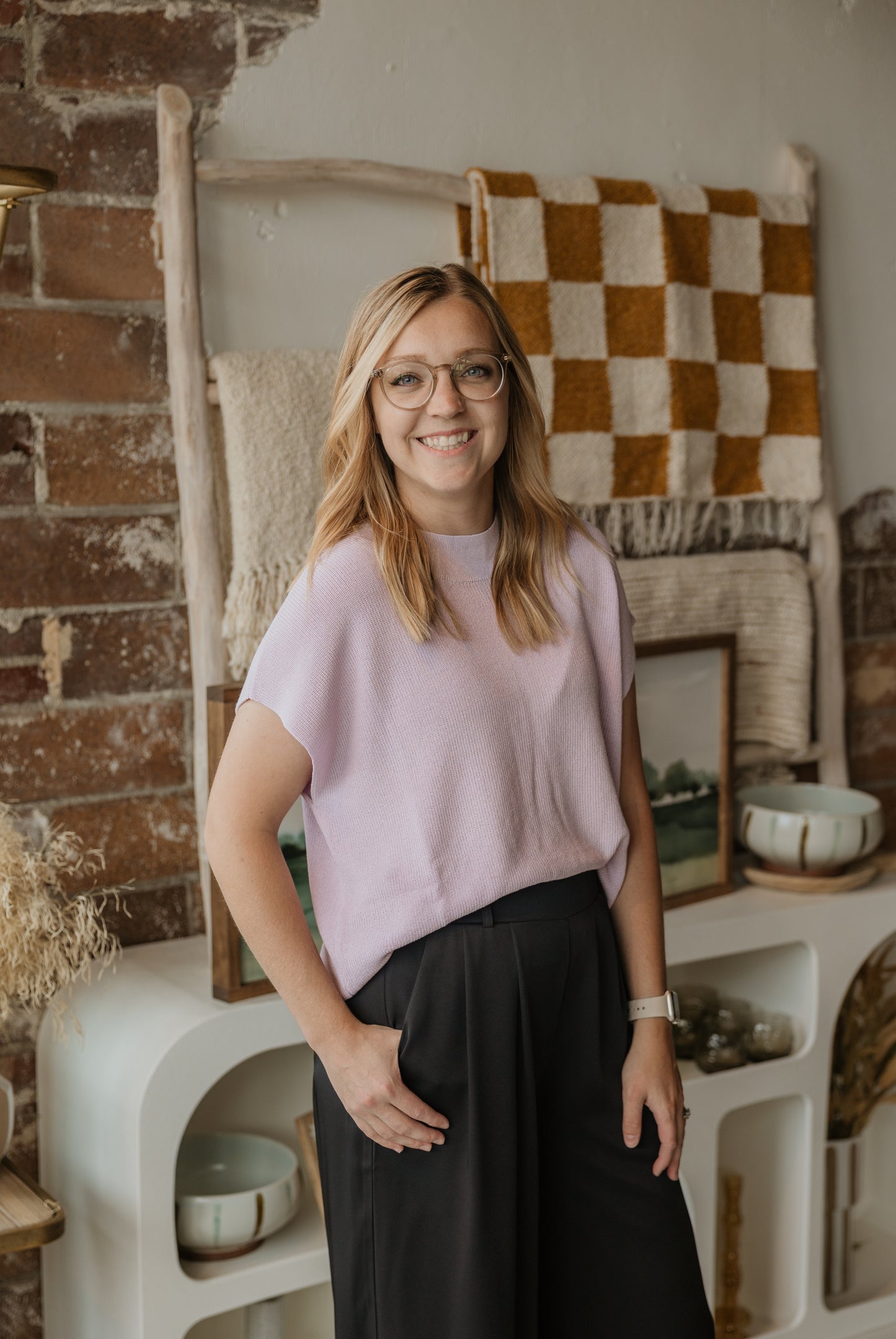 CAMBRIE LAVENDER KNITTED SWEATER VEST