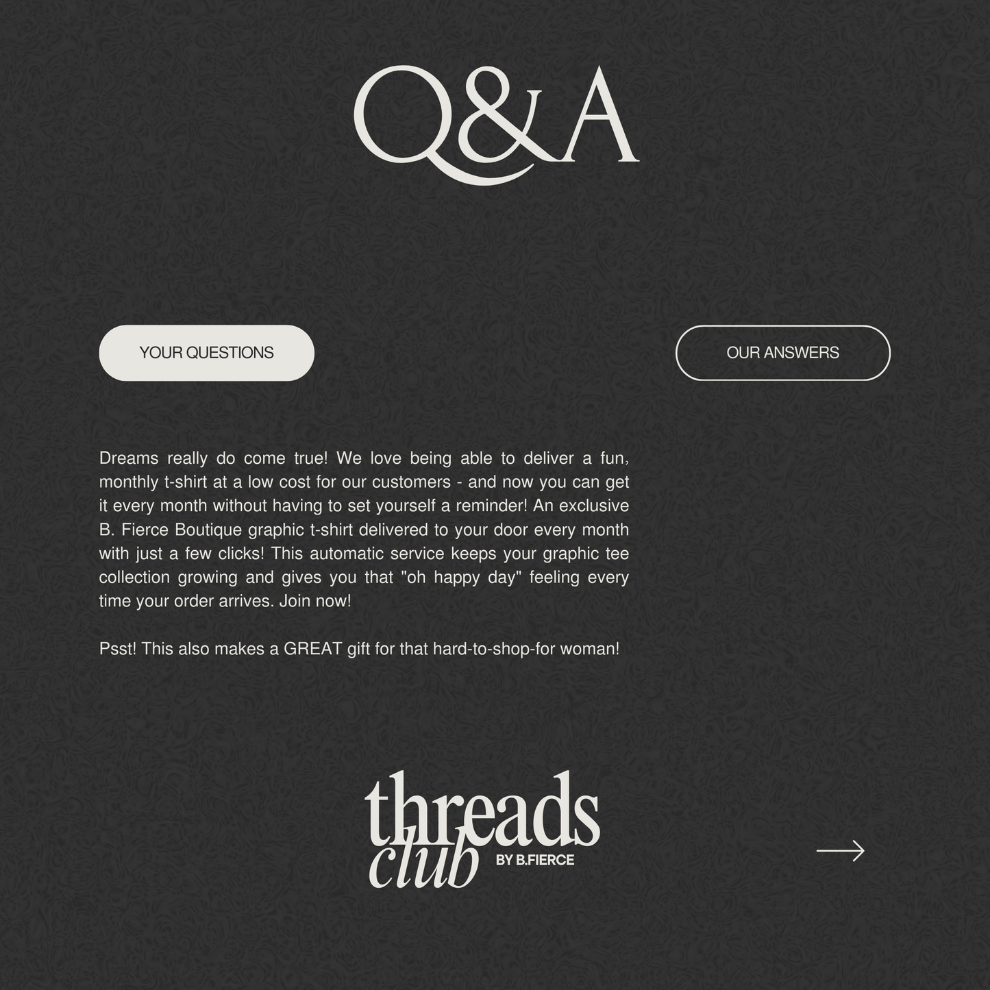 THREADS CLUB BY B. FIERCE