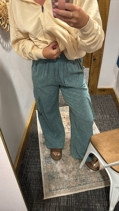 SHONDRA SAGE CARGO PANTS BY IVY & CO