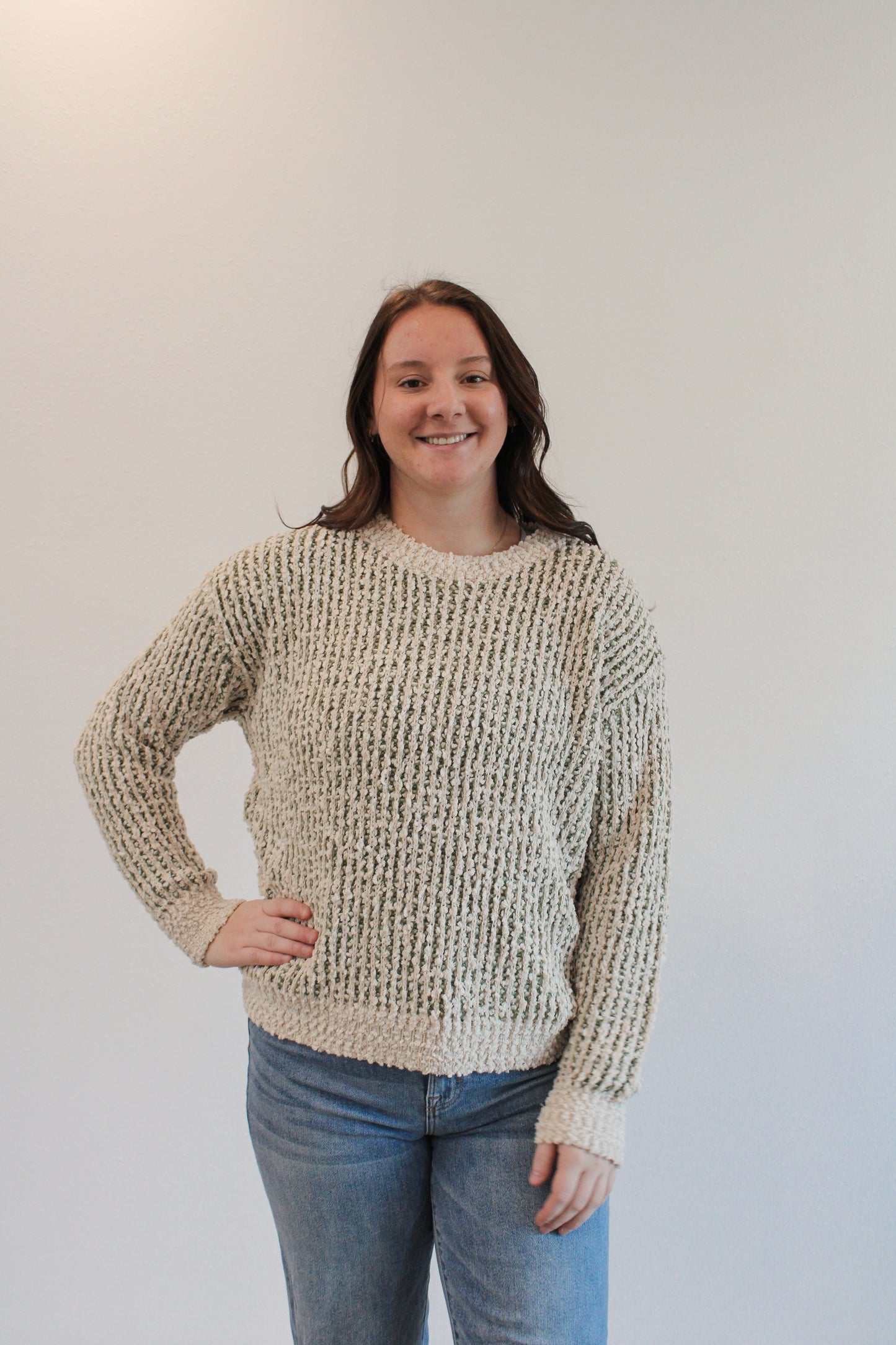 LILLIET POPCORN YARN SWEATER