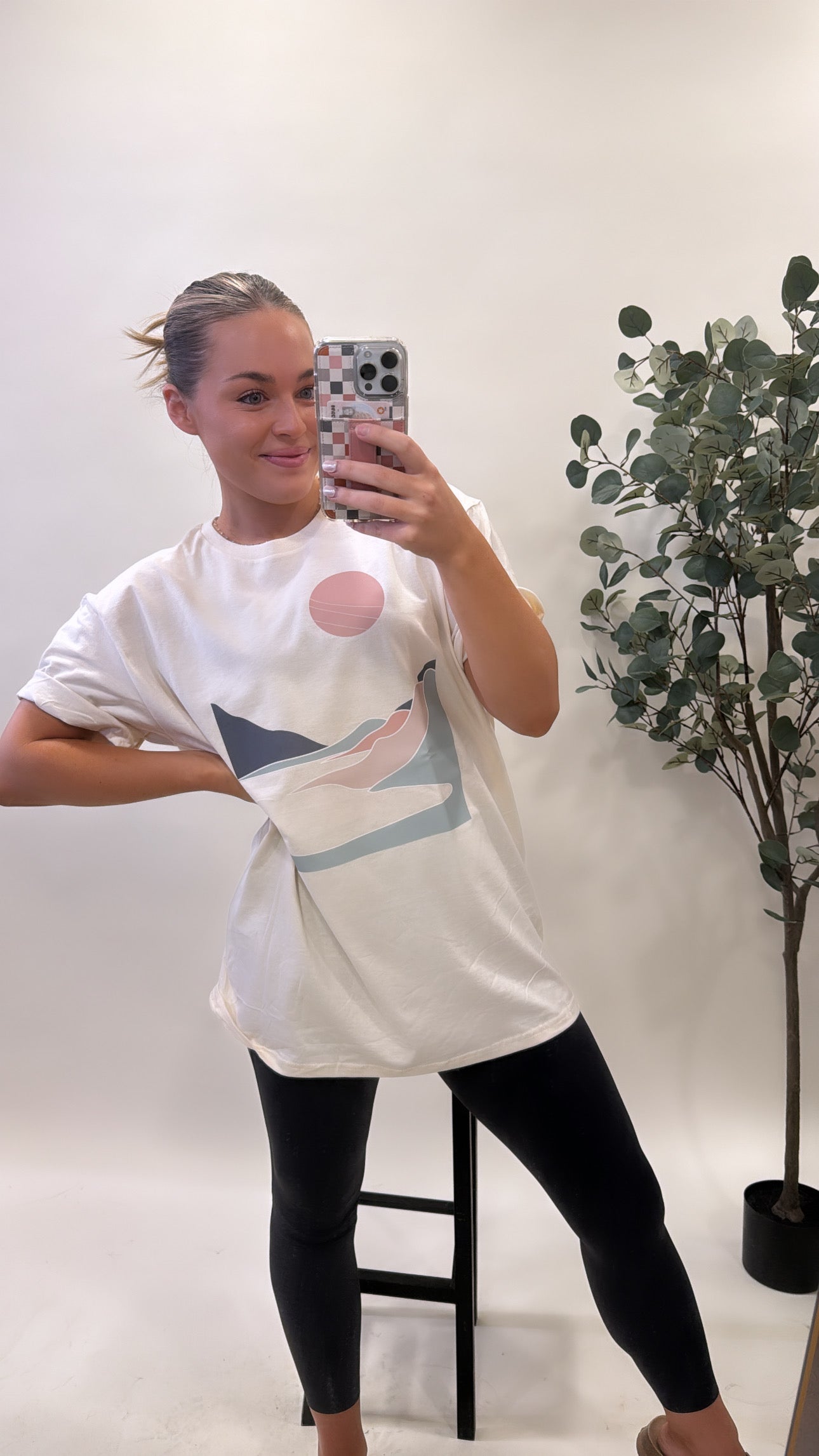 KRYSTA ABSTRACT GRAPHIC TEE