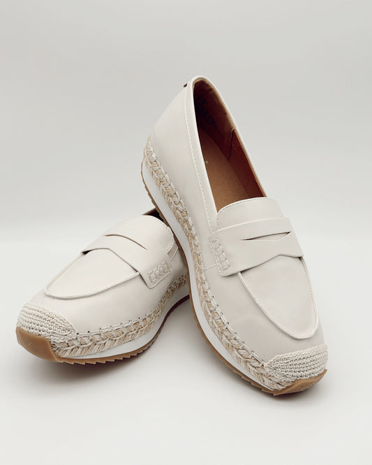 MAISYN BONE COLORED SLIP ON LOAFER