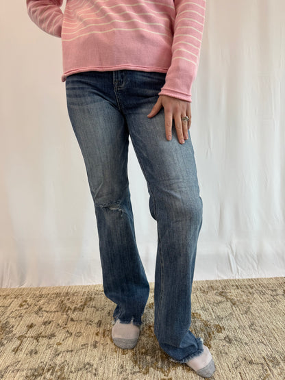 ELASON HIGH RISE LONG INSEAM STRAIGHT JEANS