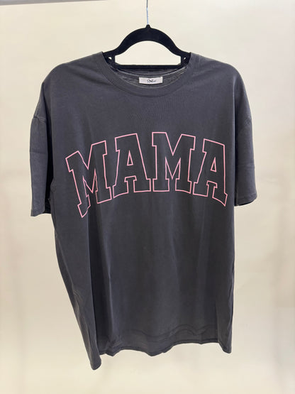 MAMA CHARCOAL GRAPHIC TEE