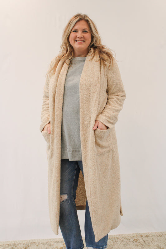 KIMBER REG/CURVY LONG TEDDY JACKET