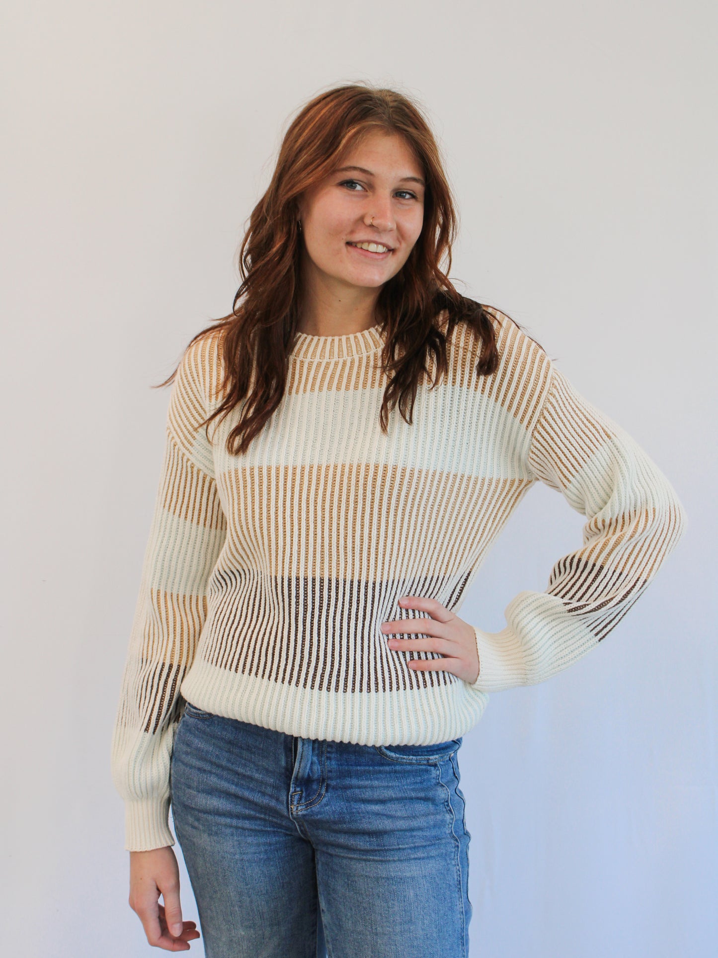 OLENA STRIPED SWEATER