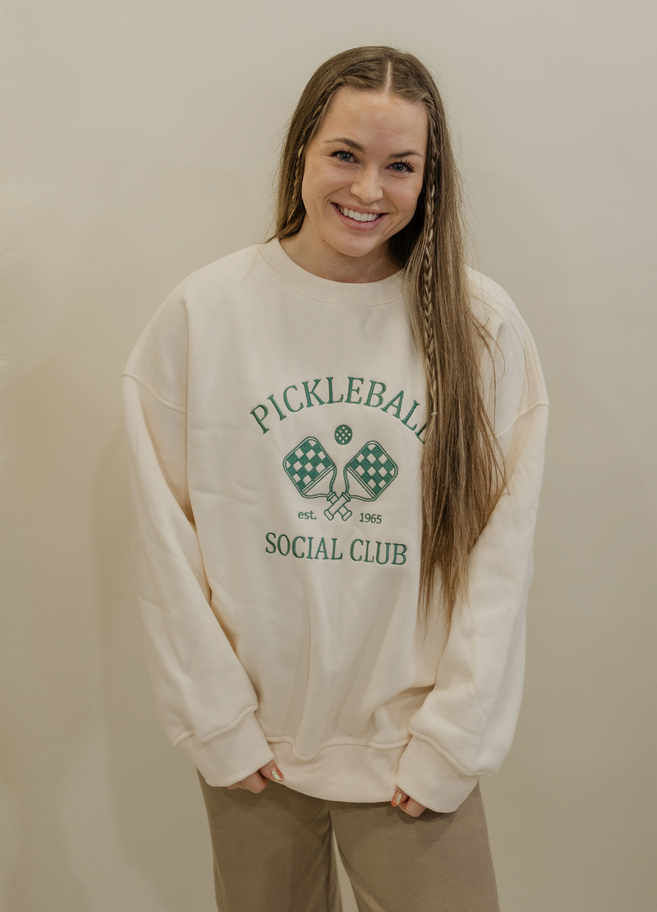 PICKLEBALL CREWNECK SWEATSHIRT BY IVY & CO