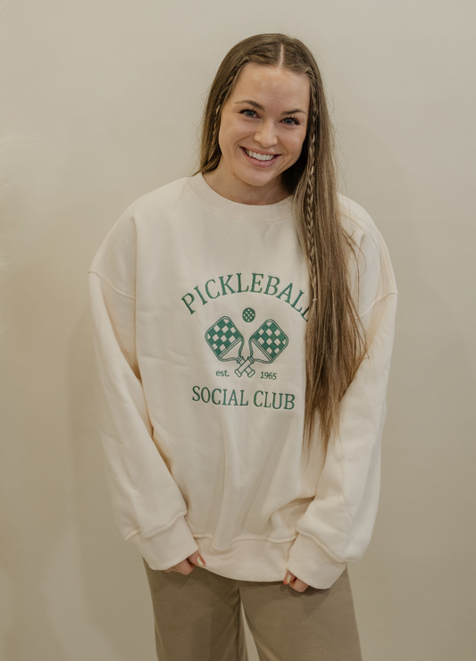 PICKLEBALL CREWNECK SWEATSHIRT BY IVY & CO