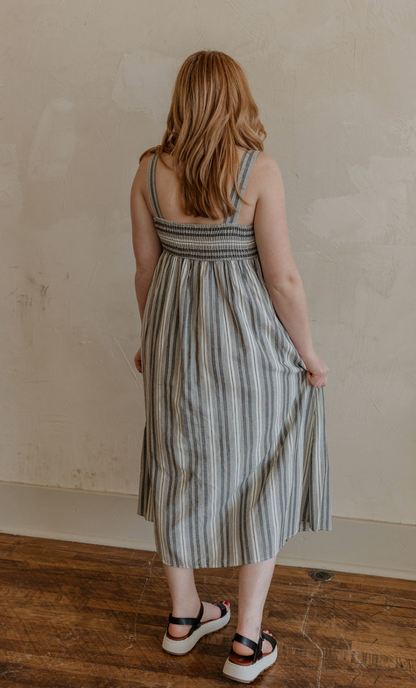 NATOSHA STRIPED MAXI DRESS