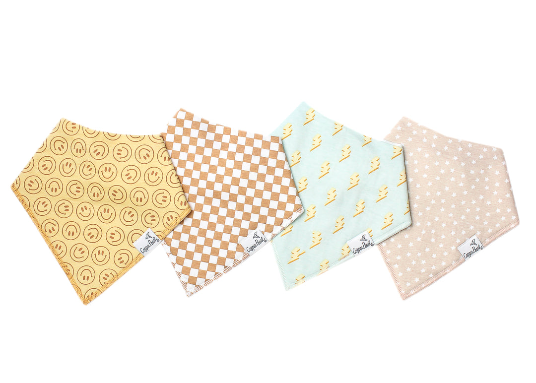 COPPER PEARL BABY BANDANA BIBS