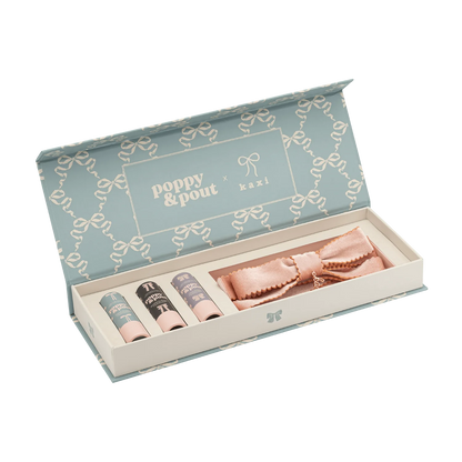 COQUETTE LIP BALM TRIO + BOW BY POPPY & POUT