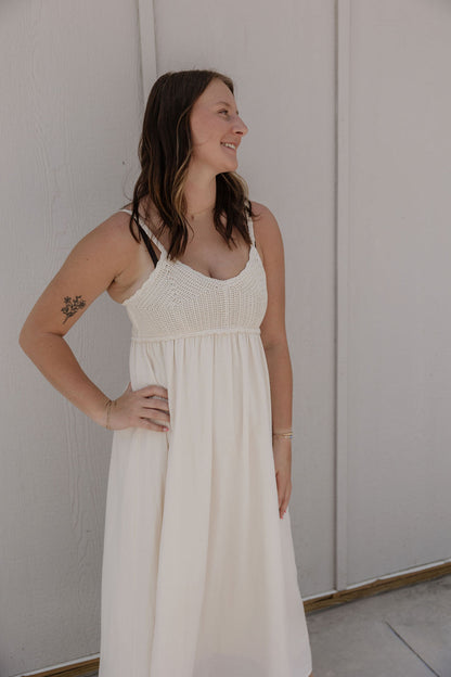 MAYLA CREAM SPAGHETTI STRAP DRESS BY IVY & CO