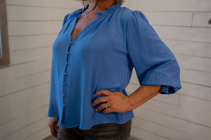 JAYLA BUTTON DOWN BLOUSE 2 color options