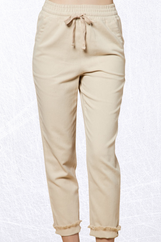 COTTON TWILL REGULAR FIT PANTS