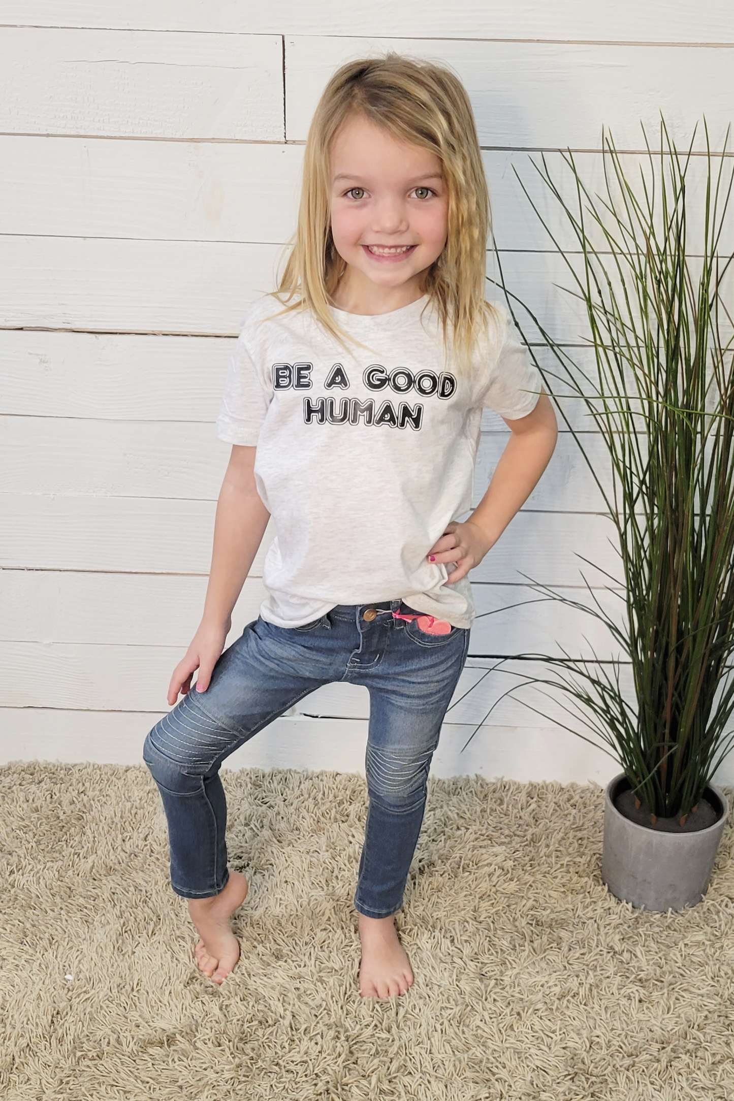 BE A GOOD HUMAN YOUTH GRAPHIC TEE