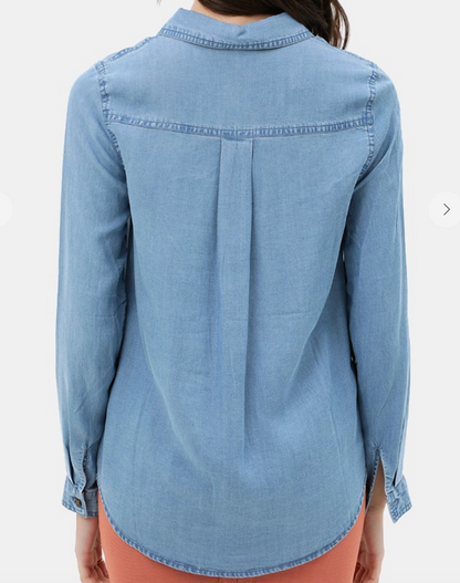 SARAH CHAMBRAY BUTTON UP SHIRT