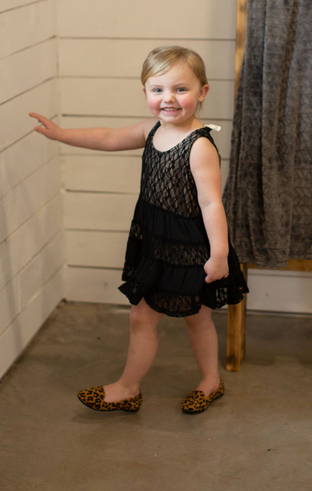 Toddler girls sleeveless sheer lace dress
