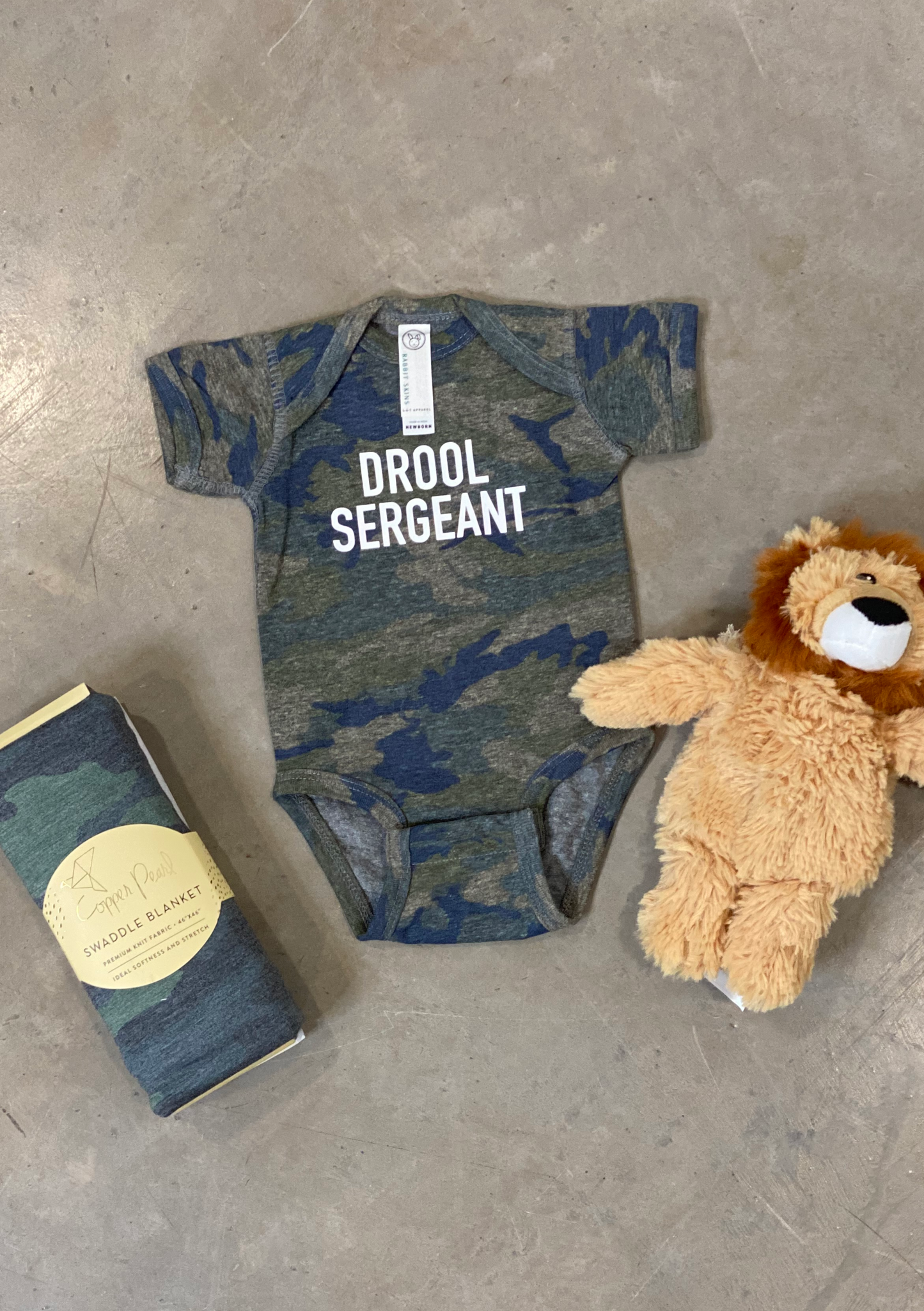 DROOL SERGEANT BABY ONESIE