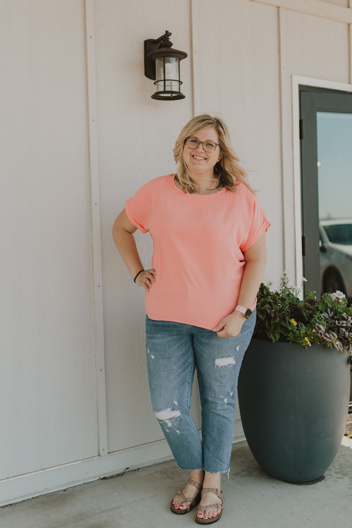 BRIDGETTE CURVY SHORT SLEEVE TOP