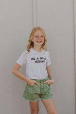 BE A GOOD HUMAN YOUTH GRAPHIC TEE