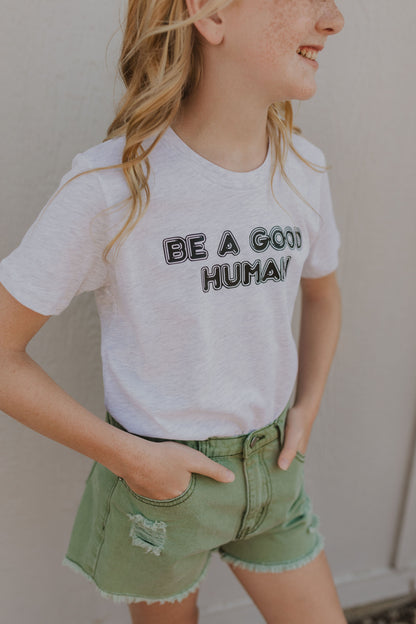 BE A GOOD HUMAN YOUTH GRAPHIC TEE