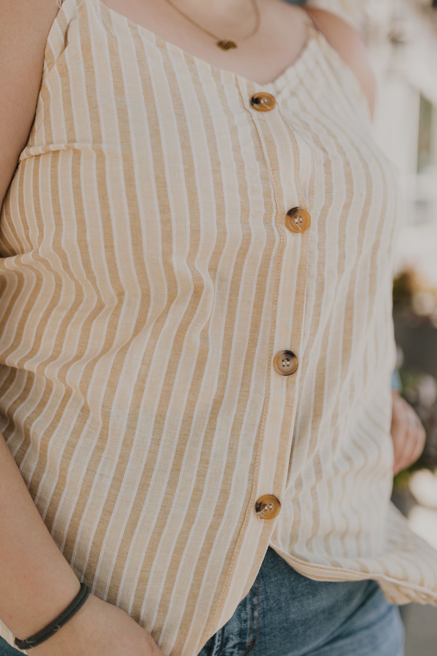 NANCY CURVY STRIPED TANK TOP