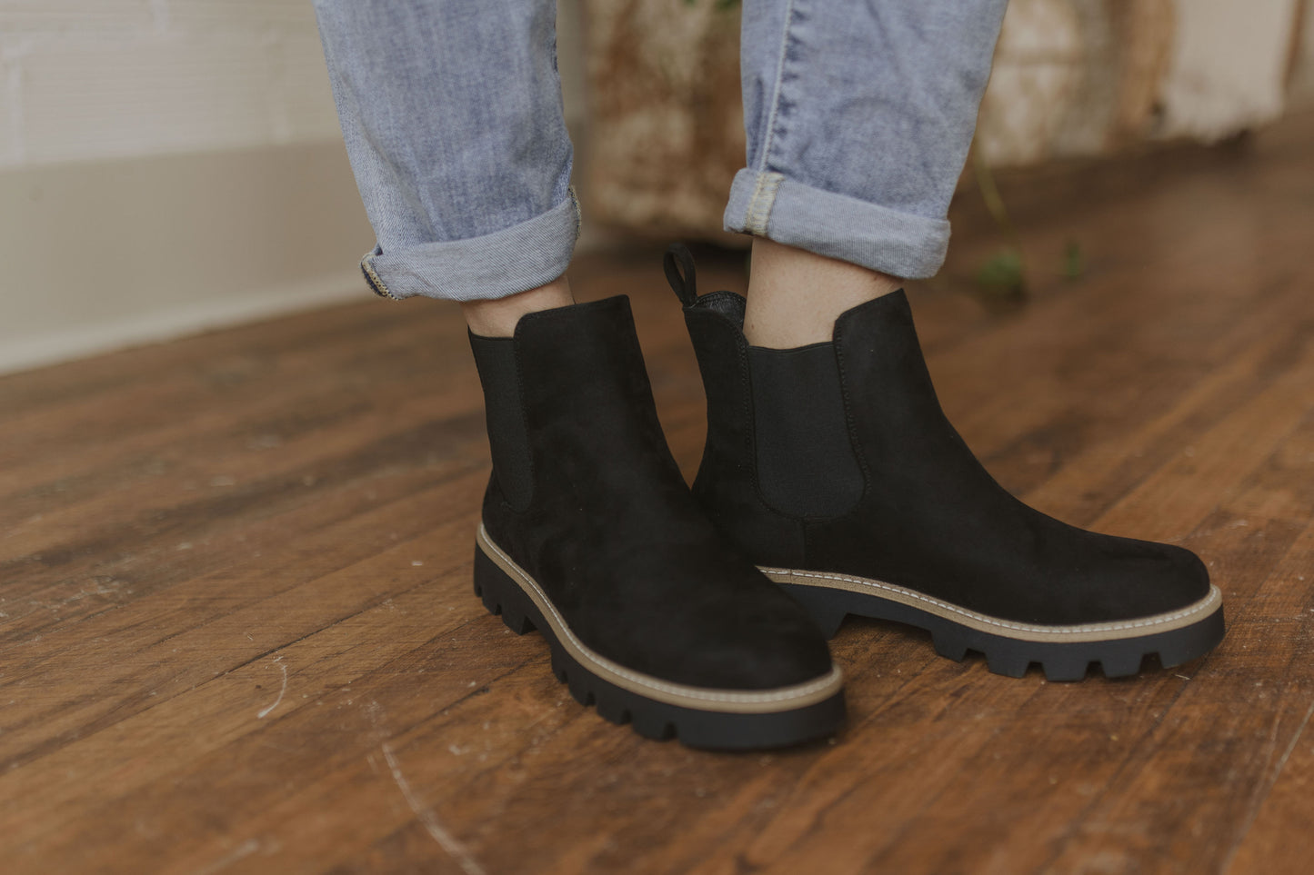 PIPER BLACK SUEDE BOOTIE