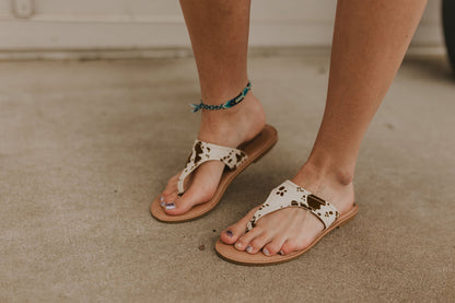 COW PRINT SANDAL