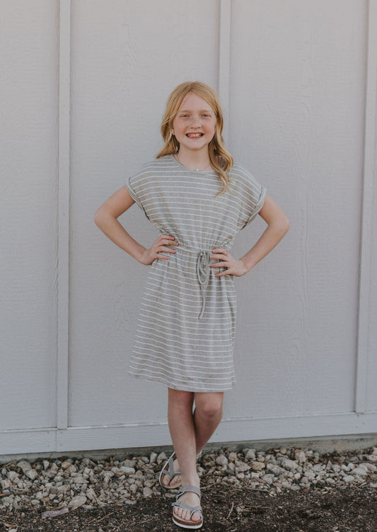 BAILEY GIRLS STRIPED TSHIRT DRESS