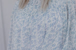 Floral light blue blouse Top by Ivy & Co