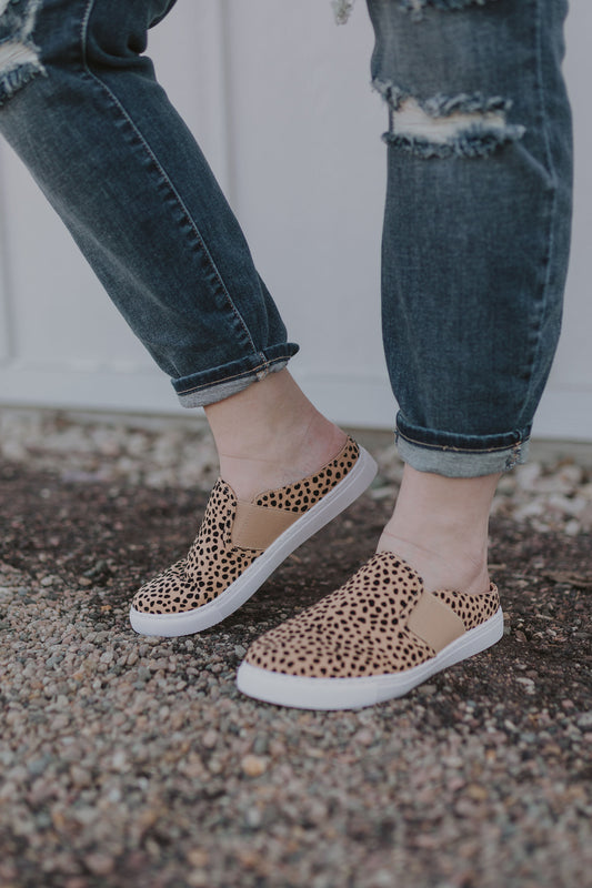 CHLOE CHEETAH PRINT SLIP ON SHOE