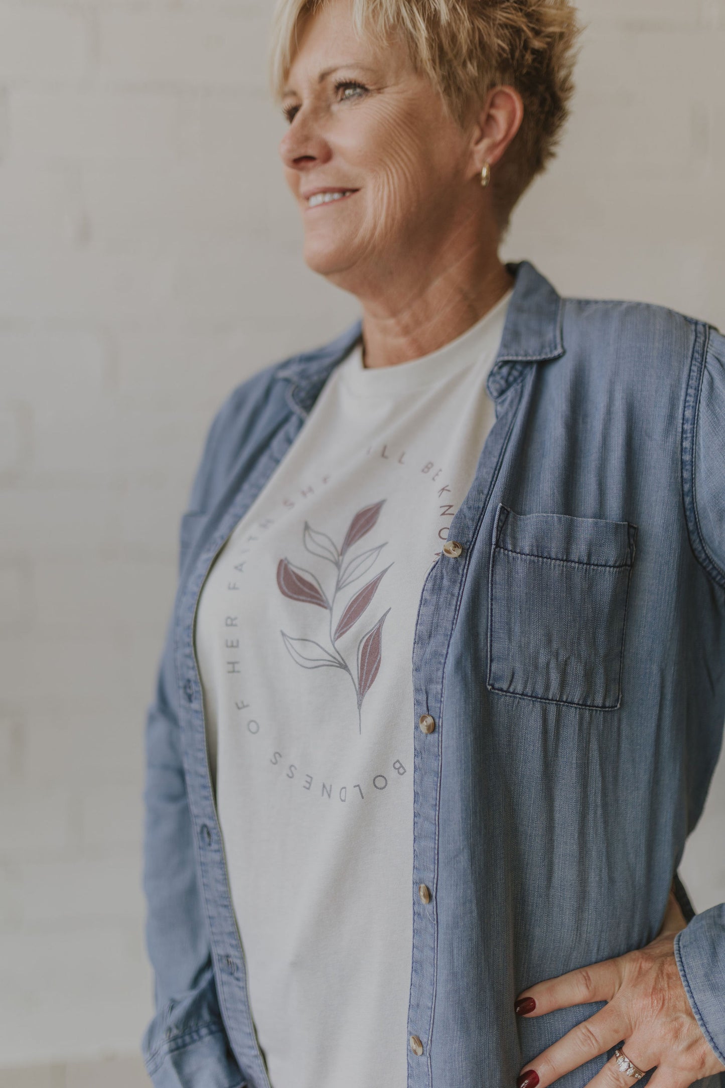 GINGER DENIM BUTTON DOWN TOP