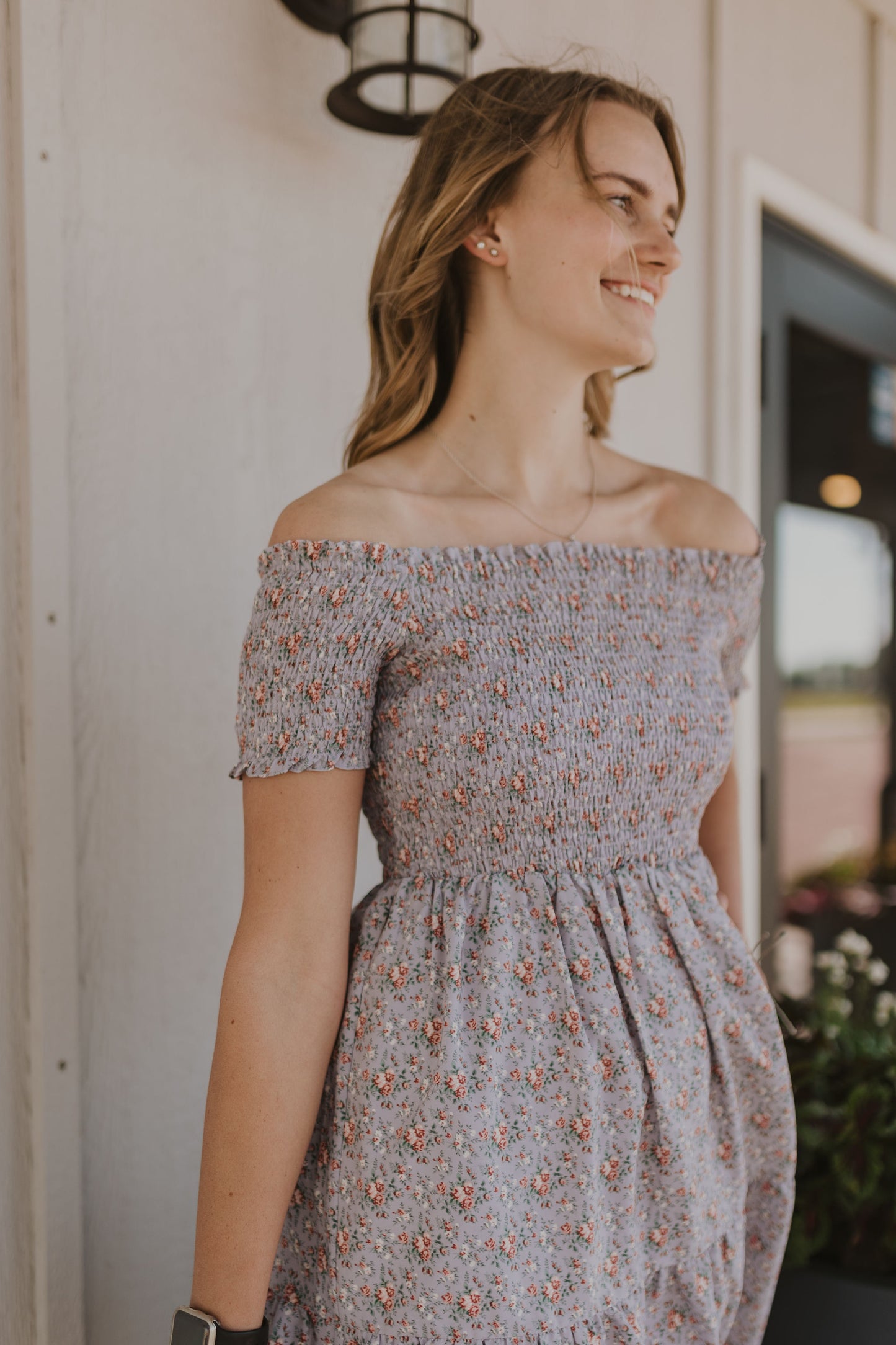 ELLA FLORAL LAVENDER DRESS  BY IVY & CO