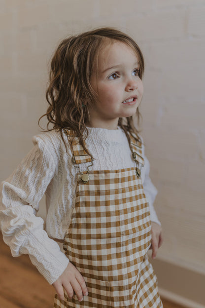 PENNI GIRLS OVERALL GINGHAM DRESS